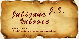Julijana Vulović vizit kartica